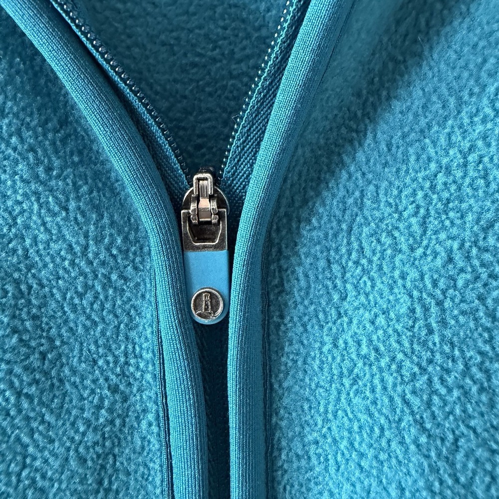 Lands End 1/4 Zip Pullover Fleece Jacket Sweater Womens XL Teal Blue Outdoor - Picture 2 of 7